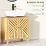 Bamboo Bathroom Under Sink Cabinet with Adjustable Shelf for Basin without Pedesta Image 4
