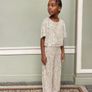 Zara Kids Girl Sequin Silver Champagne trousers Sz 9 BNWT Image 2