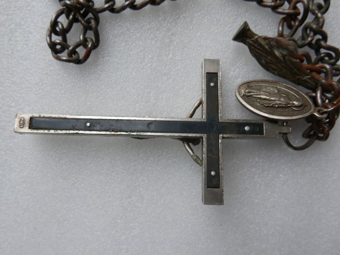 Antique Nun's Crucifix and Devotional Medals