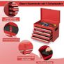 2 in 1 tool trolley on wheels workshop trolley lockable including hooks 8 compartments case adjustable shelf no tools professional metal 100 kg load capacity 59 x 28 x 102 cm Image 5