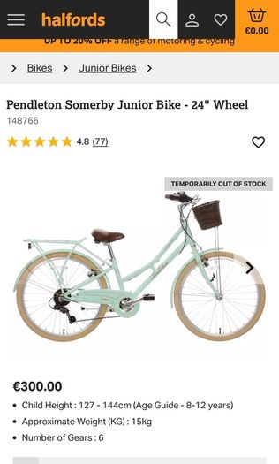Pendleton Junior Bike 7-13yrs