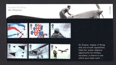 2008 Great Britain Air Displays (RAF Red Arrow) Commemorative Stamps Presentation Pack