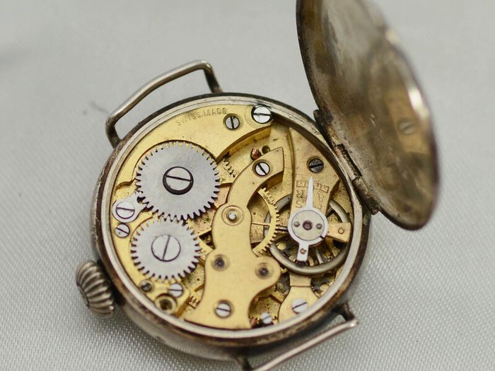 Vintage Silver Trench  Wrist Watch