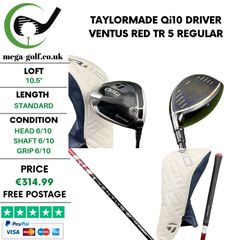 Taylormade Qi10 Driver / 10.5 Degree / Ventus Red TR 5 Regular