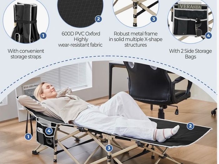 Folding Camping Bed for Adults