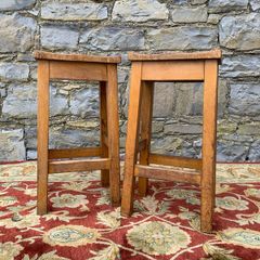 Pair of Mid Century laboratory stools.