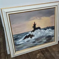 Lighthouse-oil painting on canvas