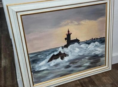 Lighthouse-oil painting on canvas