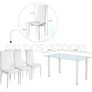 Glass dining table set with 6 chairs Free Delivery Image 6