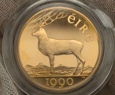 Ireland 1990 50 Ecu Gold Proof Coin in Original Holder with COA