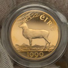 Ireland 1990 50 Ecu Gold Proof Coin in Original Holder with COA