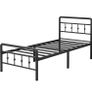 3ft Single Bed Frame with Victorian Headboard and Footboard Image 8