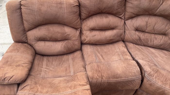 Brown Recliner L corner sofa/couch