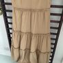 dress size 12 v neckline dress beige tiered dress Image 5