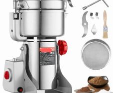 1000g Electric Grain Mill Grinder, High Speed 3000W Commercial Spice Grinders, Stainless Steel Pulverizer Powder Machine