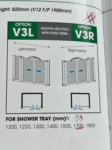 Shower door saloon style