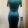 Zara green velvet dress. Size S Image 3