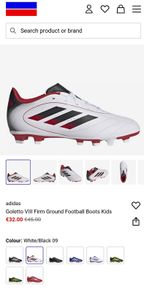 Adidas Football Boots . Size UK Junior 11