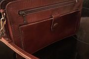 Leather Wrist Clutch Bag