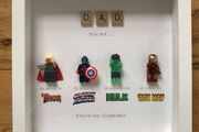 "DAD: Superhero" Minifigure Frame