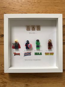 "DAD: Superhero" Minifigure Frame