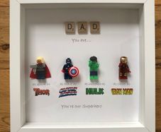 "DAD: Superhero" Minifigure Frame