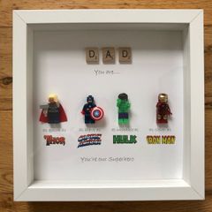 "DAD: Superhero" Minifigure Frame