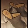 Grey Suede Mules Image 4