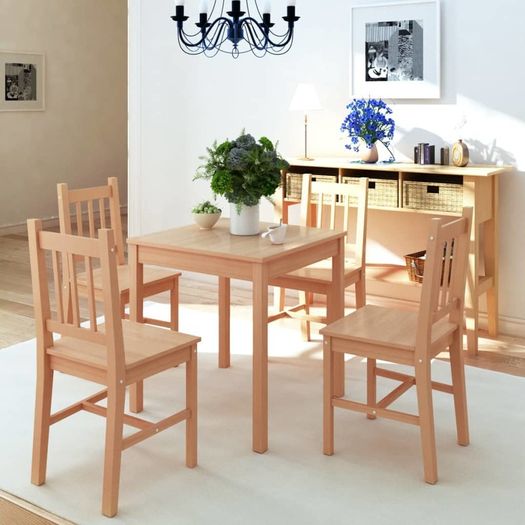 Five Piece Dining Set Pinewood