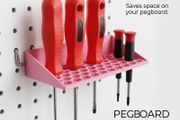 3D Printed Pegboard Screwdriver Holder - Organiser Rack