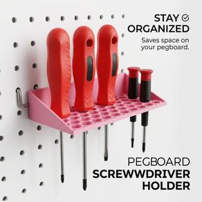3D Printed Pegboard Screwdriver Holder - Organiser Rack