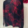 jumper Bnwt navy cashmere with leaf pattern medium Image 7