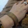 Gold mesh bangle Image 3