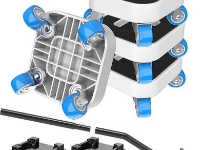 Furniture Mover with Wheels, Heavy Duty Furniture Lifter Sliders Tool, 360 degree Rotating Transport Roller Dolly Set for Sofa, Bed, Cabinet, 350kg Max Load Capacity, Moving Heavy Furniture Tool Set