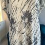 Ladies Beige & Mocha Long Dress with Cap Sleeves from Viyella Image 7