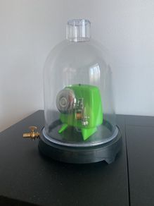 Vacuum Bell Jar with Base, Bell in Vacuum Jar Transparent PVC Vacuum Demonstration Hood Vaccum Demonstration Kit Sound Physics Demonstration Vacuum Hood Disc for Laboratory