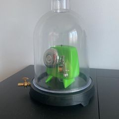 Vacuum Bell Jar with Base, Bell in Vacuum Jar Transparent PVC Vacuum Demonstration Hood Vaccum Demonstration Kit Sound Physics Demonstration Vacuum Hood Disc for Laboratory
