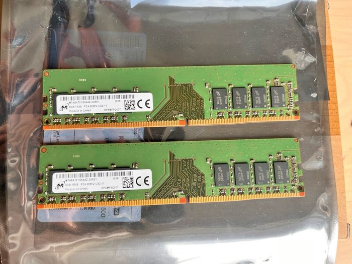 16GB DDR4 2666MHz Micron Memory Modules