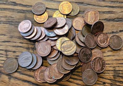 Ireland 1971-2000 1p Penny Lot 100 Coins Mixed Dates and Condition Many Red Uncirculated