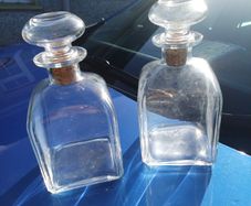 2 Old time Bottes With Lids. From What Was Old Sweetshop.