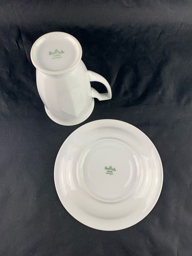 A classic mocha/coffee mug and saucer by Rosentha
