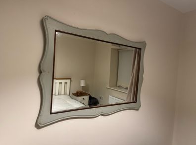 Large Vintage Style Distressed Wall Mirror French Provincial Shabby Chic