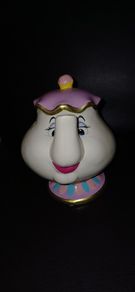 mrs potts teapot, cups and money box