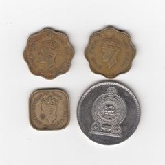 Ceylon / Sri Lanka, 4 X Coins ( No. 414)
