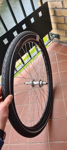 Bike tyre MITAS puncture protection with reflection on the side