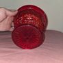 Early American Pattern Glass Ruby Red Footed Bowl Image 9