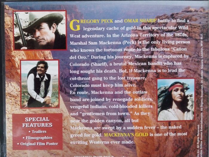MacKenna's Gold [1969] Gregory Peck, Omar Sharif, Telly Savalas, Ted Cassidy, Camilla Sparv & Julie Newmar [1xDVD Movie]