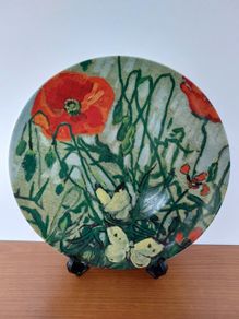 Vincent Van Gogh "Butterflies & Poppies" Porcelain Plate