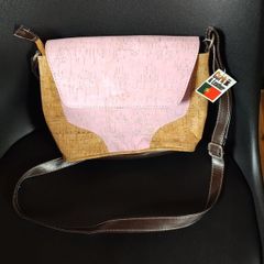 Natural Cork and Leather Bag. Brand New. Free Postage!