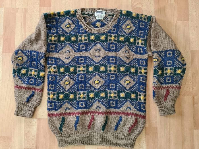 Jumper Handknit vintage wool Shelterbay by Arrow size M medium